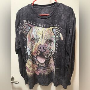 The Mountain Charcoal Dog Art Long Sleeve